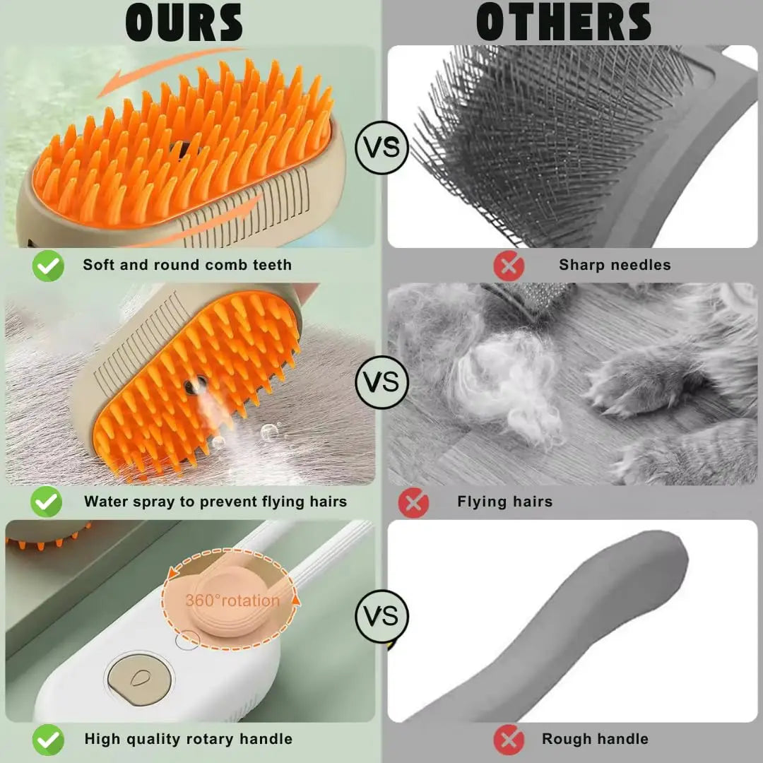 FurSteam™ Pet Grooming Brush