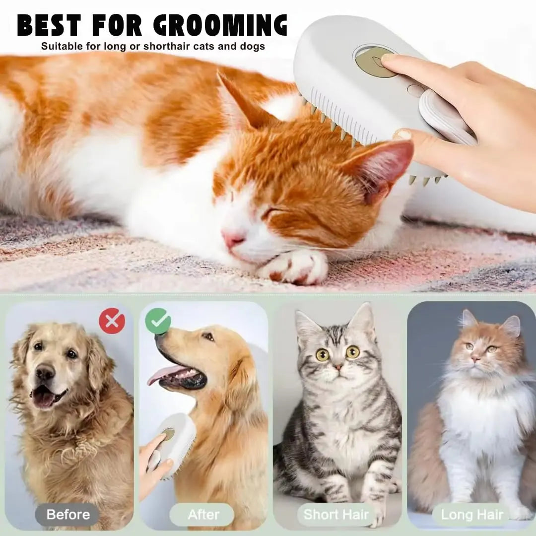 FurSteam™ Pet Grooming Brush