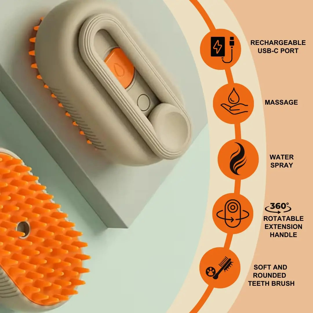 FurSteam™ Pet Grooming Brush